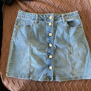 Light Blue Denim Mini Skirt